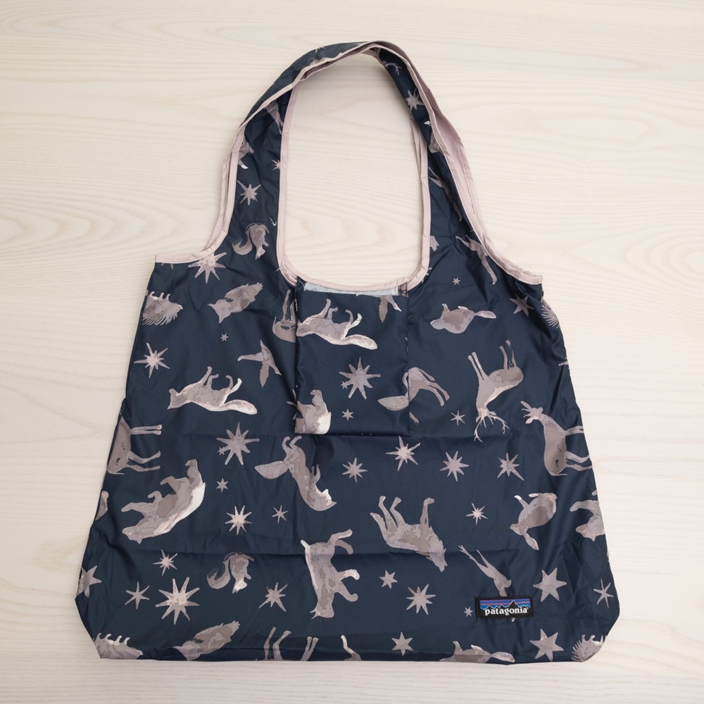 New Patagonia Shopper Tote Bag Upcycled Packable Foldable with Tags